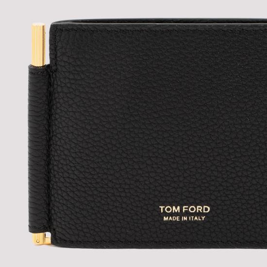 26FW 톰포드 그레인 레더 머니 클립 Y0231LCL158G NAA BLACK - TOMFORD