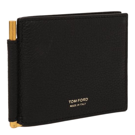 26FW 톰포드 그레인 레더 머니 클립 Y0231LCL158G NAA BLACK - TOMFORD