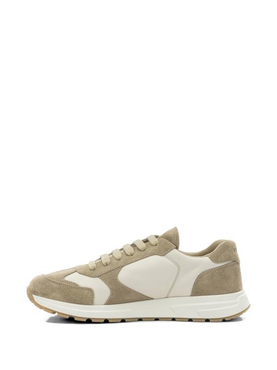 26FW 프라다 프락스 스웨이드 앤 리나일론 스니커즈 2EE455LOW F04CR NUDE NEUTRALS - PRADA