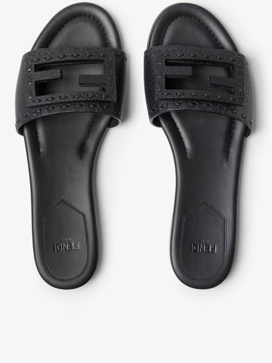 26FW 펜디 바게트 시에나 레더 슬라이드 8R8136AQY2 F0QA1 BLACK - FENDI