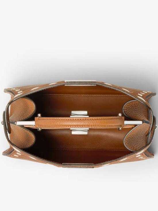 26FW 펜디 피카부 아이씨유 스몰 가죽 토트백 8BN327AY6X F1X1T BROWN - FENDI