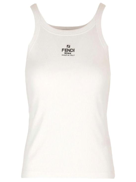 26FW 펜디 민소매 티셔츠 FS7966AW87 F0ZNM WHITE
