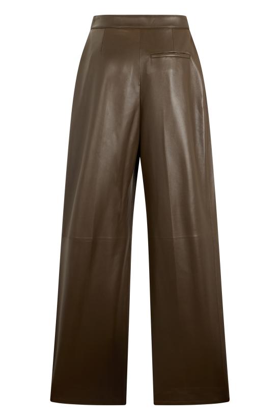 26FW 보테가베네타 가죽 팬츠 871519V61D03476 brown - BOTTEGA VENETA