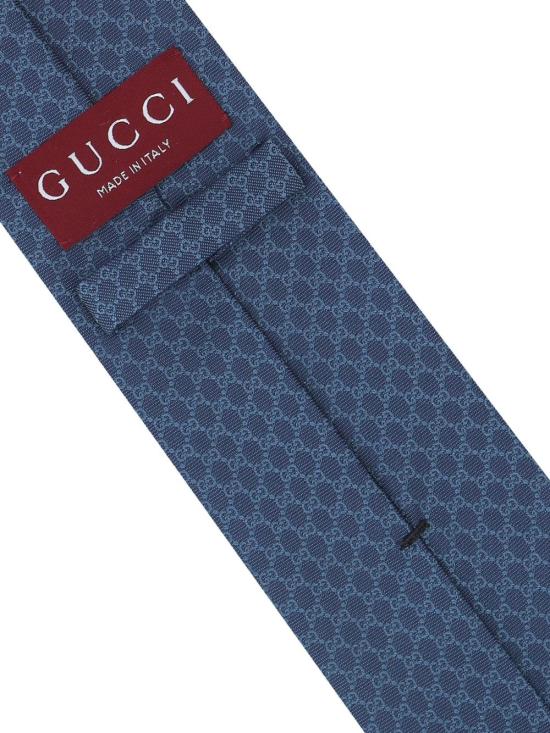 26FW 구찌 GG 실크 자카드 타이 8361324E0094300 blue - GUCCI