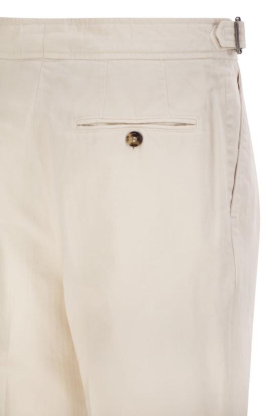 26FW 브루넬로 쿠치넬리 스트레이트 팬츠 M246NM5010 C6007 WHITE - BRUNELLO CUCINELLI