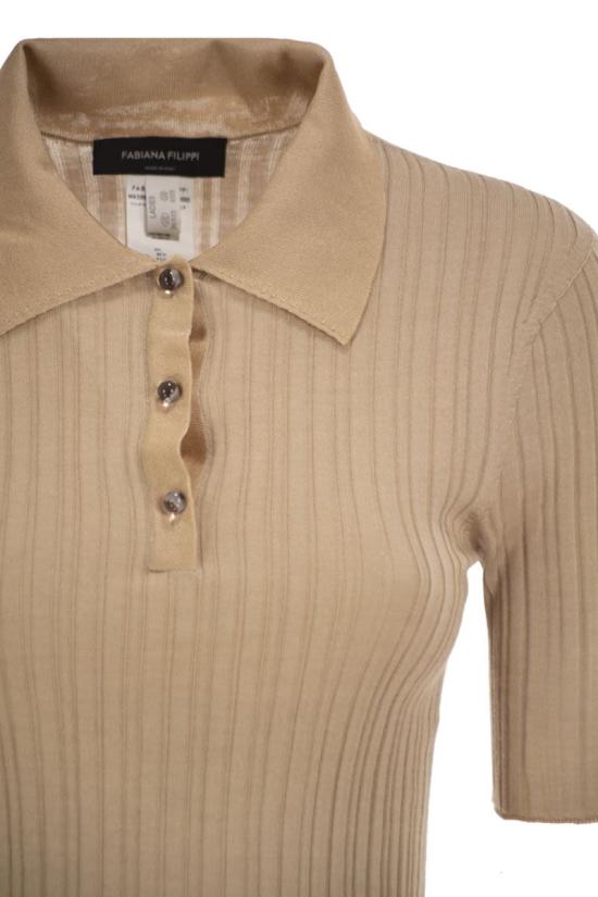 26SS 파비아나 필리피 폴로 티셔츠 MAD266F006L78 0157 BEIGE - FABIANA FILIPPI