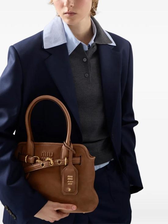 26FW 미우미우 아방뛰르 나파 레더 백 5BA292VOON2BBL F0316 BROWN - MIU MIU