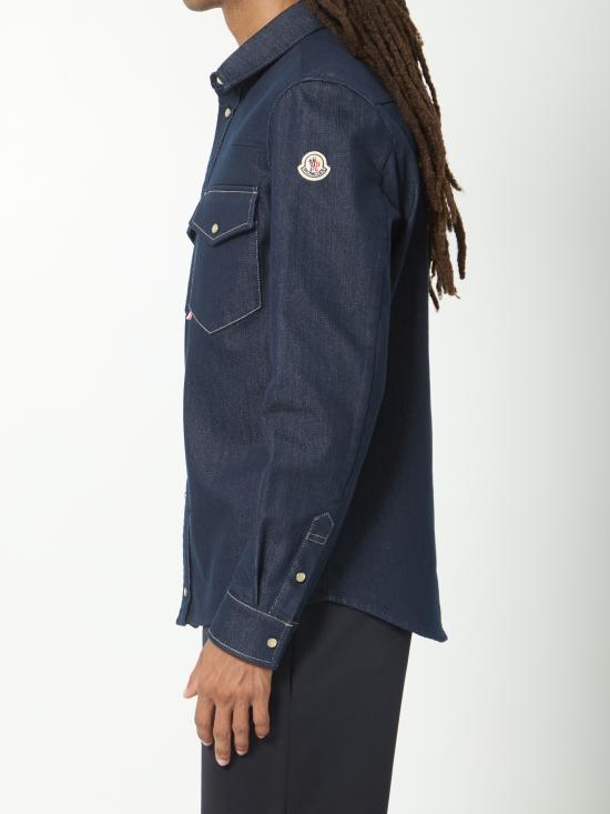 26FW 몽클레어 긴팔 셔츠 L20912F00008598X1 76C BLUE - MONCLER