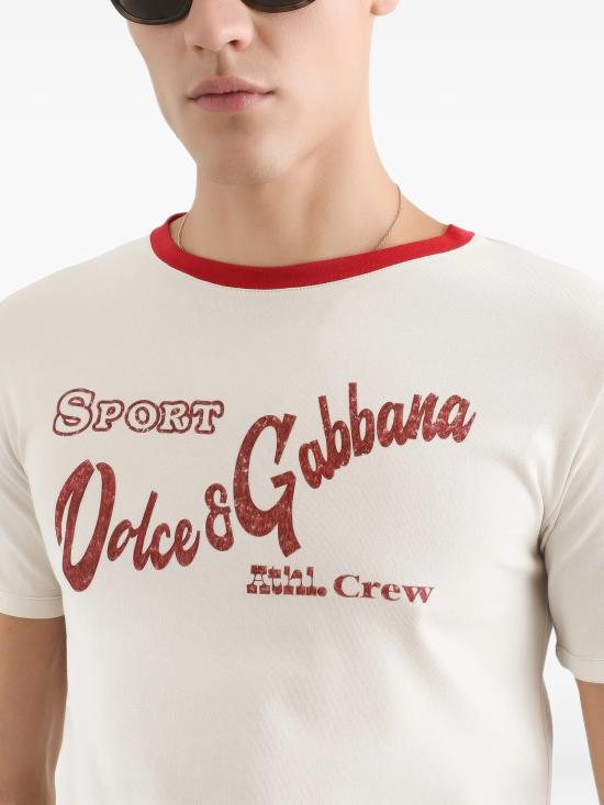 26FW 돌체앤가바나 반팔 티셔츠 G8TI9TG7POX M0299 WHITE - DOLCE & GABBANA