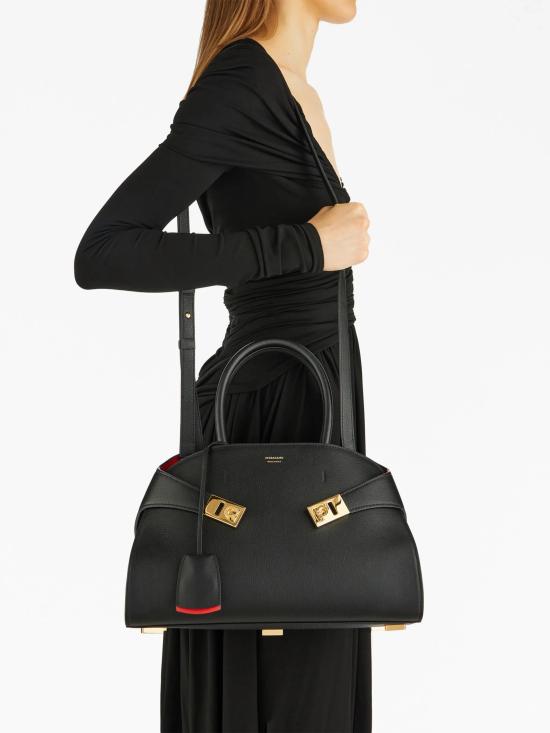 26FW 살바토레 페라가모 토트백 0767814 008 BLACK - SALVATORE FERRAGAMO
