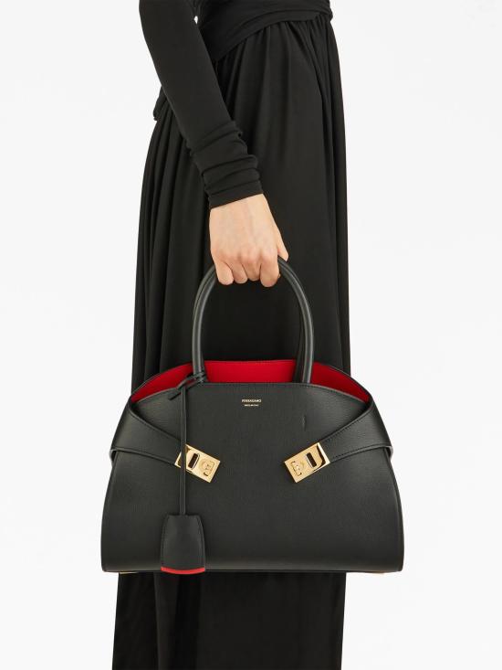 26FW 살바토레 페라가모 토트백 0767814 008 BLACK - SALVATORE FERRAGAMO