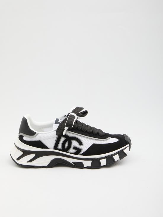 26FW 돌체앤가바나 DG 컨트리 로드 나일론 앤 레더 스니커즈 CS2403A0208 8B926 WHITE