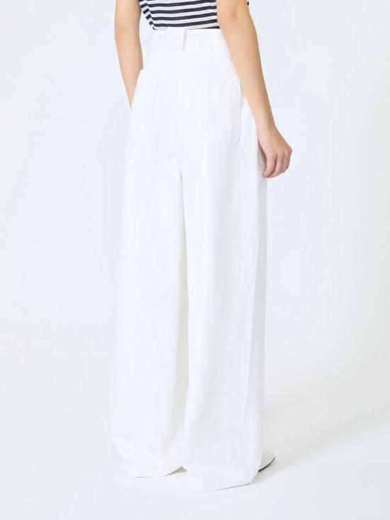 26FW 막스마라 스트레이트 팬츠 2621136091600001 WHITE - MAX MARA