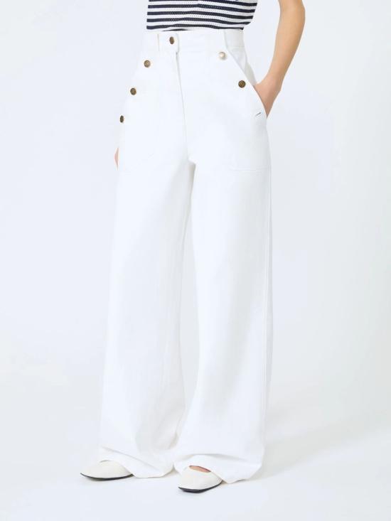 26FW 막스마라 스트레이트 팬츠 2621136091600001 WHITE - MAX MARA