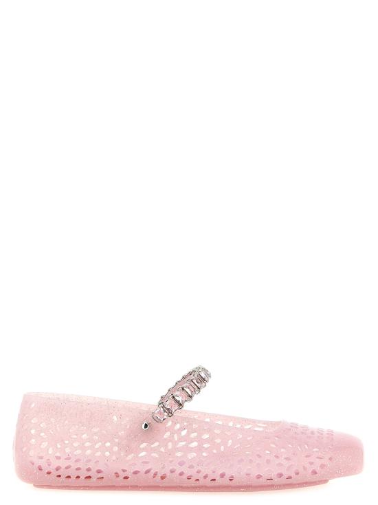 26FW 지미추 플랫 슈즈 THEJELLYNTXCOTTONCANDYSILVERMIX Pink