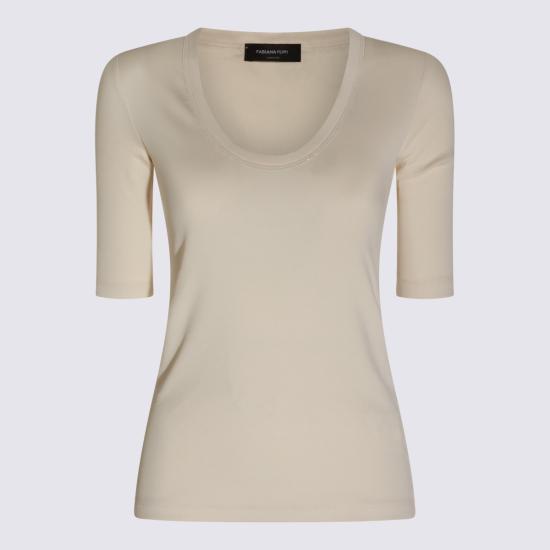 26FW 파비아나 필리피 반팔 티셔츠 JED216F603 L8960145 BURRO - FABIANA FILIPPI
