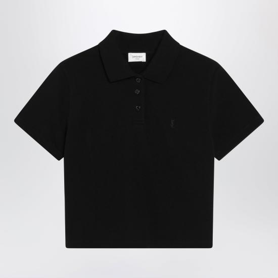 26FW 생로랑 폴로 티셔츠 A003I4Y38EK Black