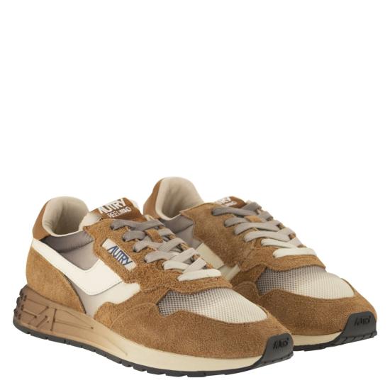 26FW 오트리 릴윈드 로우 나일론 스웨이드 스니커즈 WWLM LIGHT BROWN - AUTRY