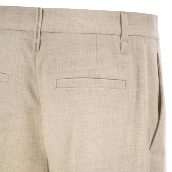 26FW 브루넬로 쿠치넬리 수트 팬츠 MB162P8492 IVORY - BRUNELLO CUCINELLI