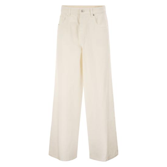 26FW 브루넬로 쿠치넬리 스트레이트 팬츠 M0H81P4075 CREAM