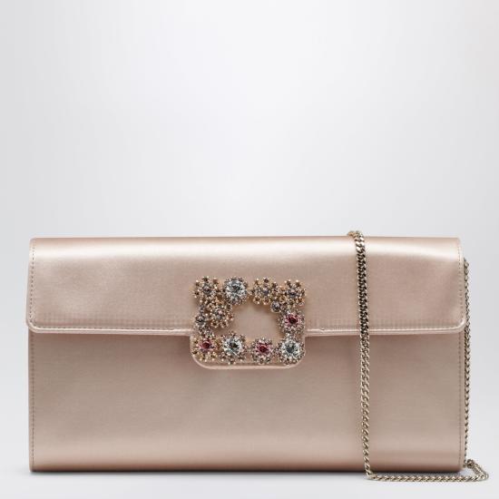 26FW 로저비비에 플라워 스트라스 버클 클러치 RBWAMFD0200RS0 Pink