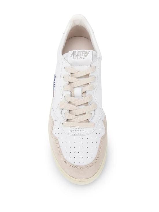 26FW 오트리 메달리스트 로우 스니커즈 AULM LS33 099 LEAT SUEDE WHITE - AUTRY