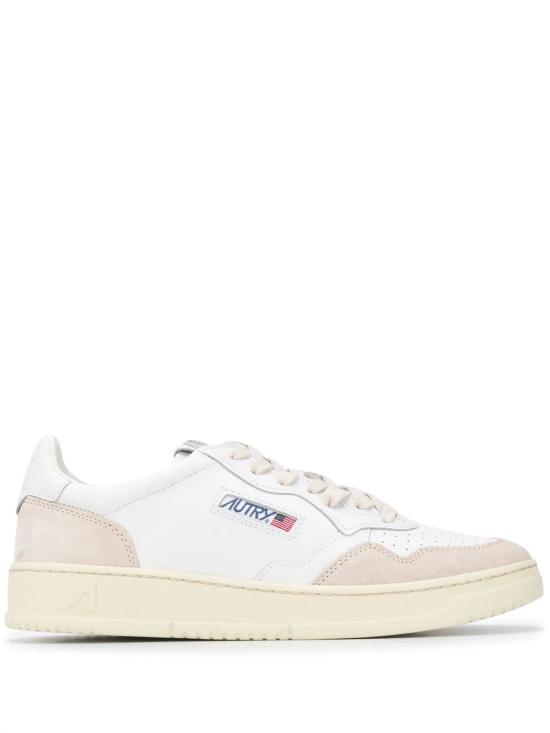 26FW 오트리 메달리스트 로우 스니커즈 AULM LS33 099 LEAT SUEDE WHITE