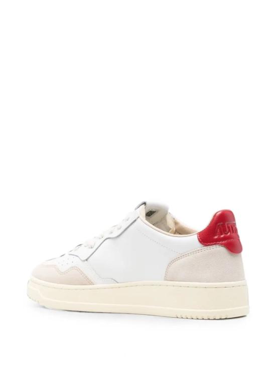 26FW 오트리 메달리스트 로우 스니커즈 AULM LS43 099 LEAT SUEDE WHITE RED - AUTRY