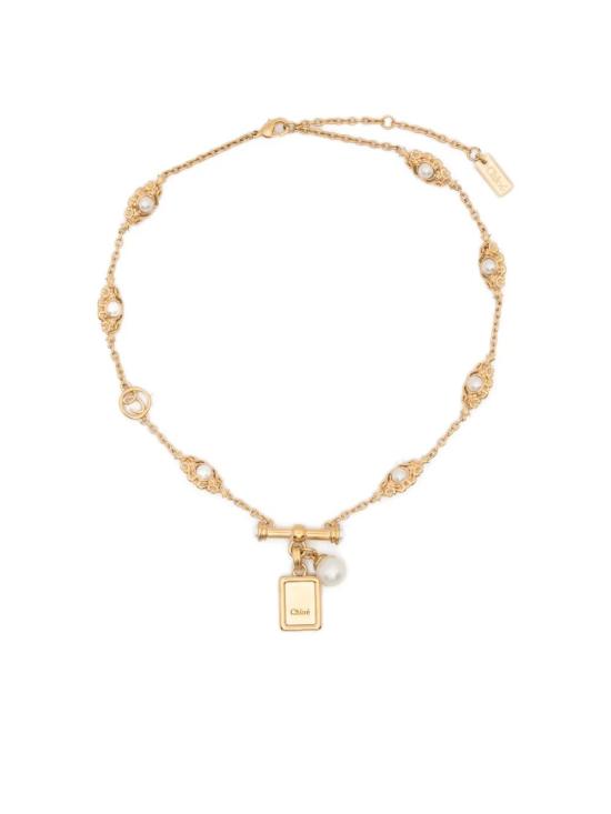 26FW 끌로에 목걸이/팬던트 CH26SJN02BRE 099 7ZN GOLD AND PEARLY
