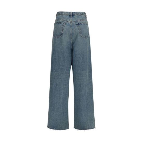  마르지엘라 데님 팬츠 메종  코튼 하이웨이스트 진 블루 - MAISON MARGIELA