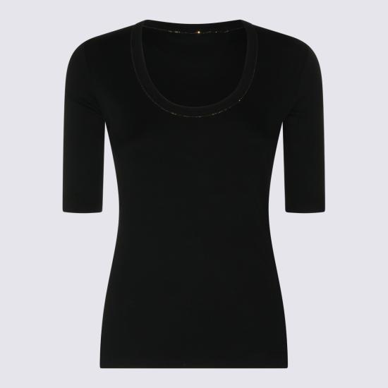 26FW 파비아나 필리피 반팔 티셔츠 JED216F603 L896825 NERO - FABIANA FILIPPI