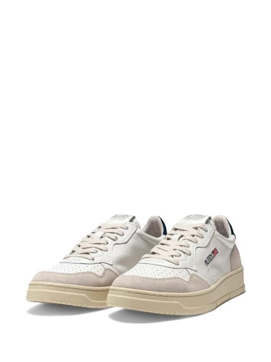 26FW 오트리 메달리스트 로우 스니커즈 AULM LS28 099 LEAT SUEDE WHITE BLUE - AUTRY