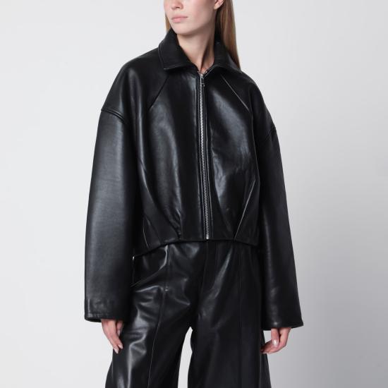 26FW 로테이트 가죽 자켓 116544100BCR1585 Black