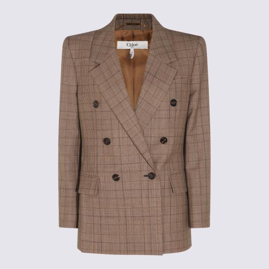 26FW 끌로에 수트 자켓 CH26AVE78164 93C BROWN BEIGE