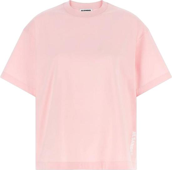 26FW 질샌더 반팔 티셔츠 JILSANDERJ22GC0277J20348678LOGOPRINTTSHIRTSHORTSLEEVETSHIRTSLIGHTPINK