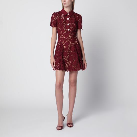 26FW 셀프 포트레이트 미디 원피스 PF26 111SAPL Burgundy