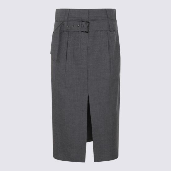 26FW 브루넬로 쿠치넬리 미디 스커트 MB199G4111 C3260 GRIGIO SCURO - BRUNELLO CUCINELLI