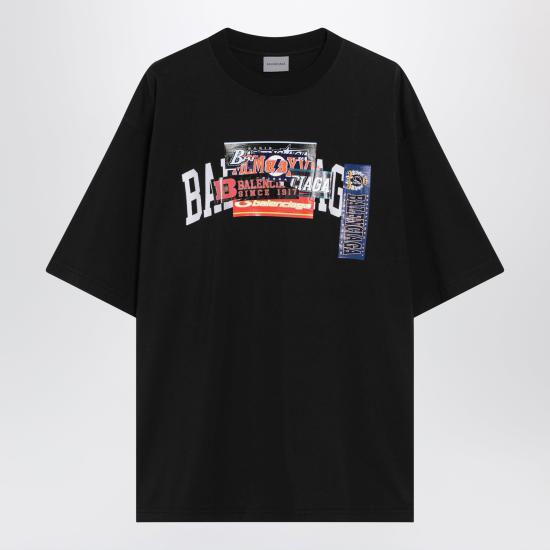 26FW 발렌시아가 반팔 티셔츠 764235TUVS3 Black