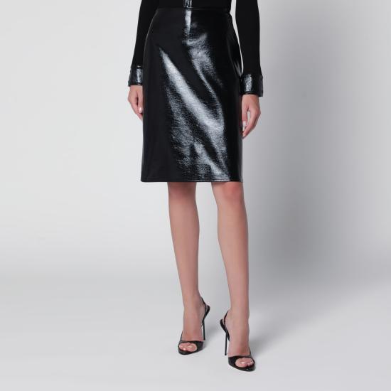 26FW 쿠레쥬 미디 스커트 326CJU397VY0014 Black
