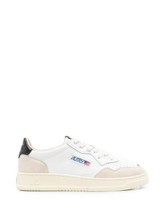 26FW 오트리 메달리스트 로우 스니커즈 AULM LS21 099 LEAT SUEDE WHITE BLACK