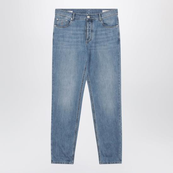 26FW 브루넬로 쿠치넬리 데님 트레디셔널 핏 파이브 포켓 트라우저 M0Z37D3210DE Light blue