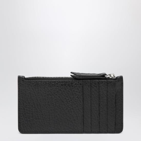 26FW 마르지엘라 스티치 레더 지퍼 카드 홀더 S56UI0143UP4455 Black - MAISON MARGIELA