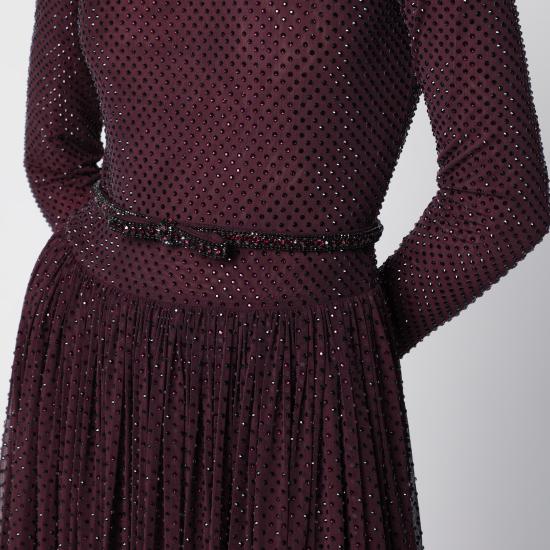 26FW 셀프 포트레이트 롱 원피스 PF26 139XPL Burgundy - SELF PORTRAIT