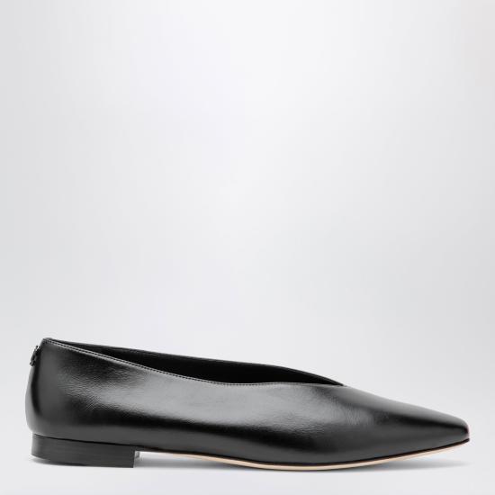 26FW 지미추 플랫 슈즈 MARGOTFLATGUV Black