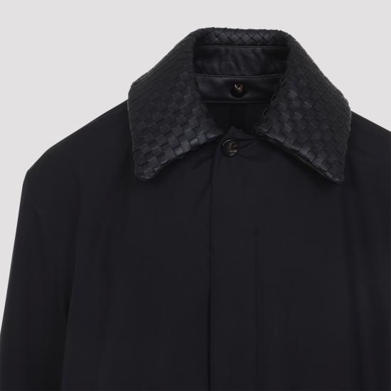 26FW 보테가베네타 트렌치 코트 875181 V6NL0 1010 DOUBLE BLACK - BOTTEGA VENETA