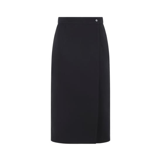 26FW 보테가베네타 미디 스커트 873834 V6NP0 1010 DOUBLE BLACK - BOTTEGA VENETA