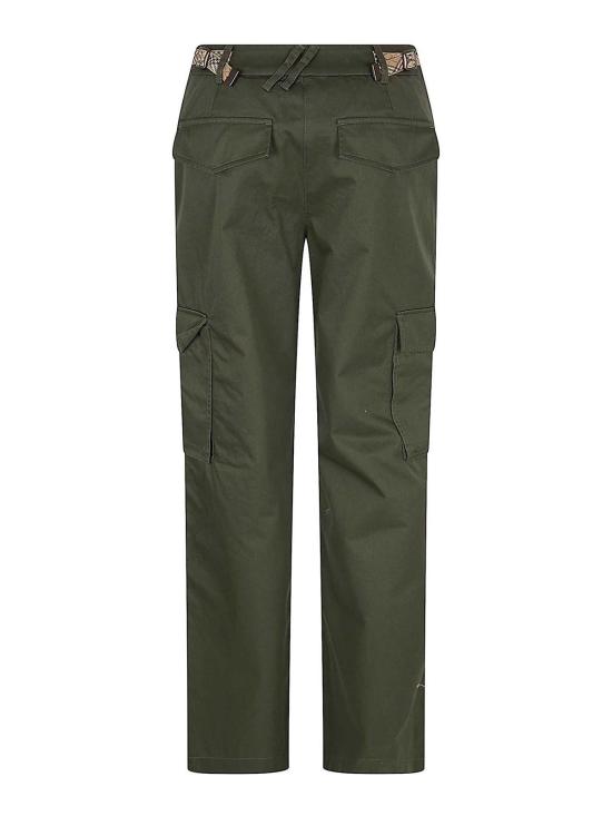 26SS 버버리 체크 개버딘 카고 트라우저 8118420 Green - BURBERRY
