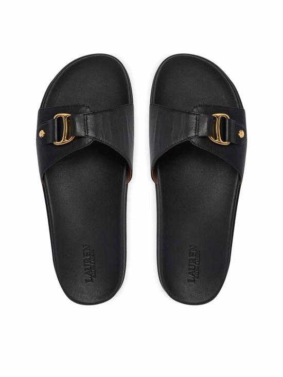 26SS 랄프 로렌 뮬/슬리퍼 802982883002 Black - RALPH LAUREN