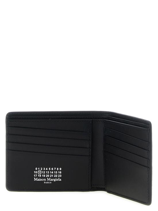 26FW 마르지엘라 명함지갑 포 스티치 지갑 및 카드 홀더 블랙 - MAISON MARGIELA