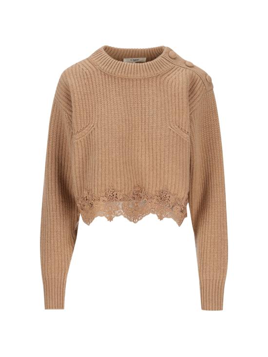 26FW 끌로에 스웨터 CH26AMP18715 218 BLEACHED BROWN